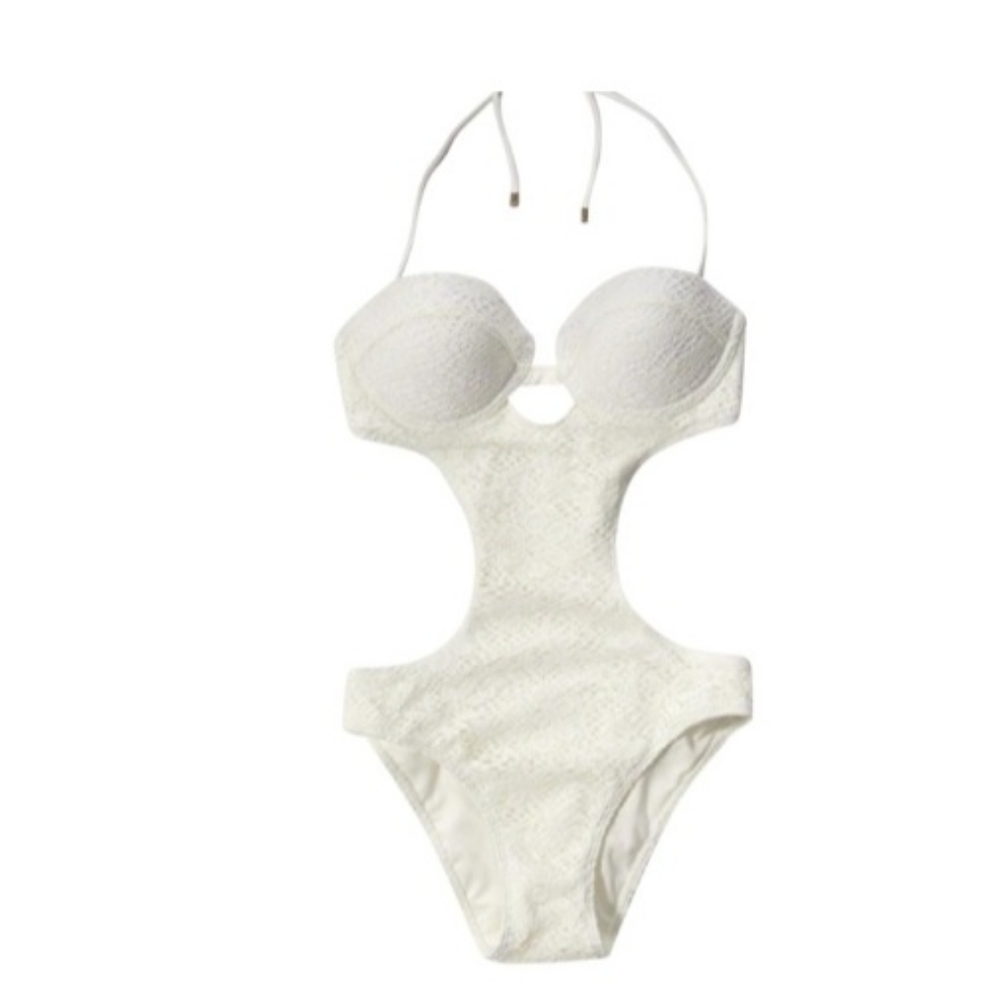 Abercrombie white monokini Sz L